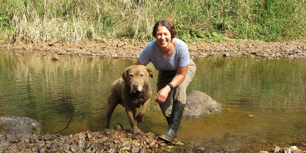 dog and owner 