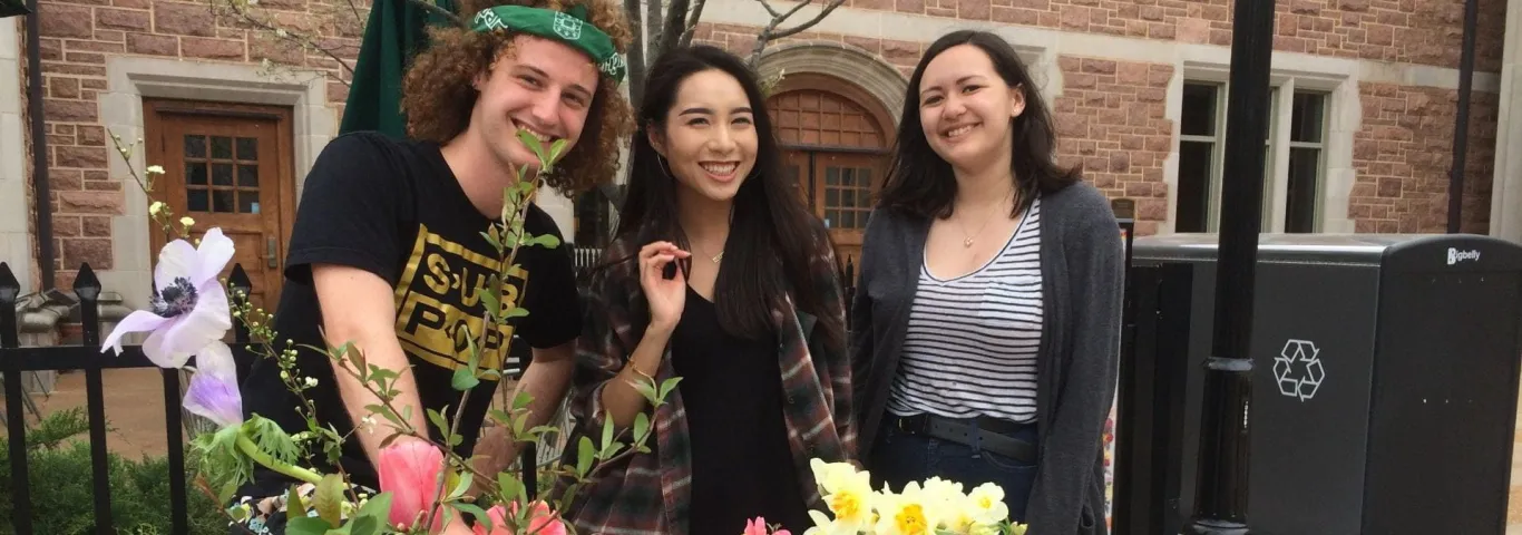 Students on the Sustainable Flowers team explored more sustainable options for the on-campus floral supply chain